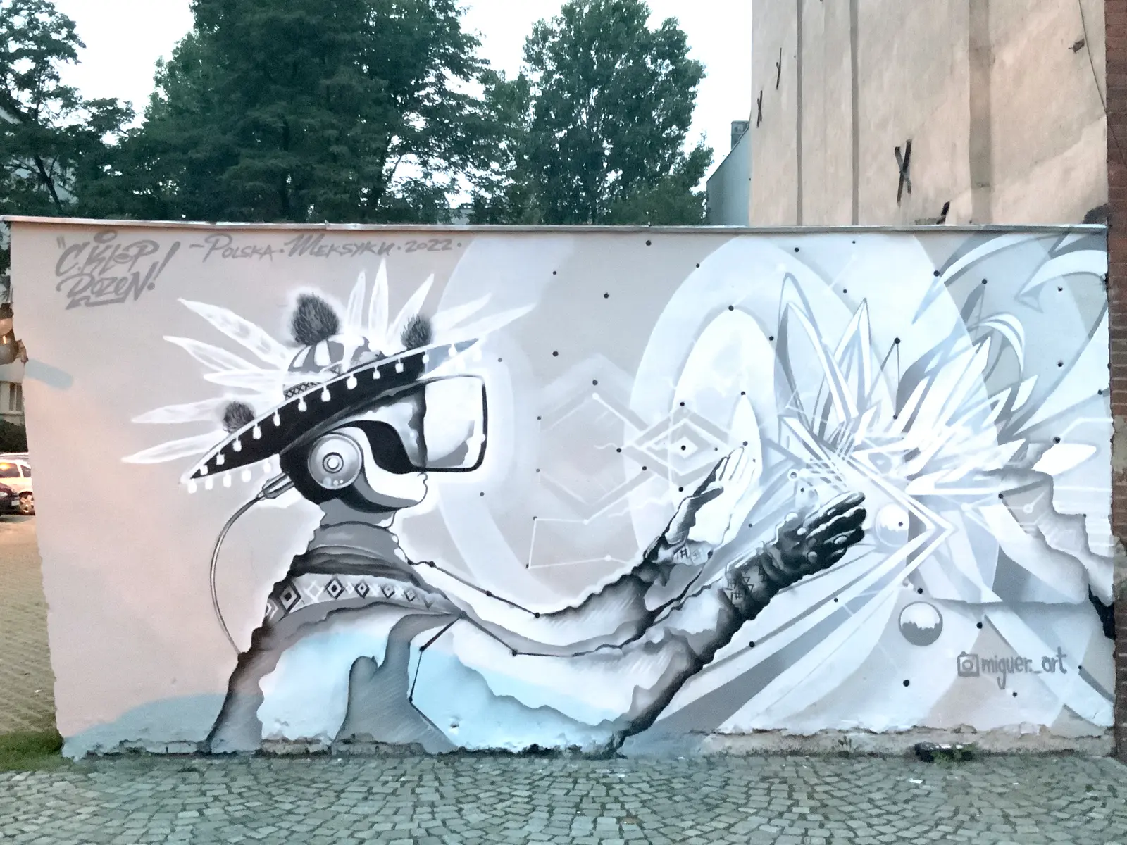 Mural Temazcalli — Aerosol sobre muro , art, Wroclaw poland